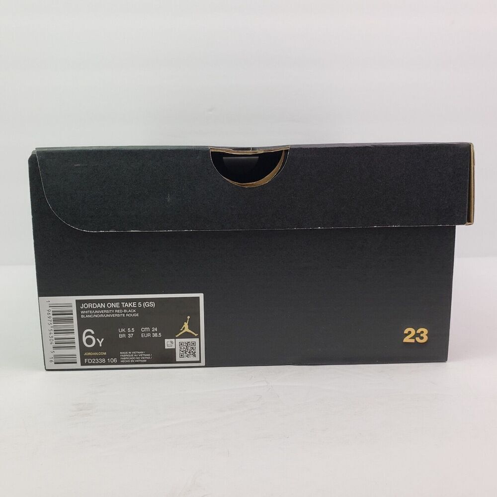 Nike Air Jordan One Take 5 Boys Size 6Y Womens Sz 7.5 White University Red Shoes - Picture 13 of 13